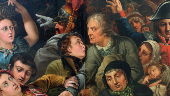 Ausschnitt aus „Weihnachten 1813 in St. Petri“ von Siegfried Bendixen